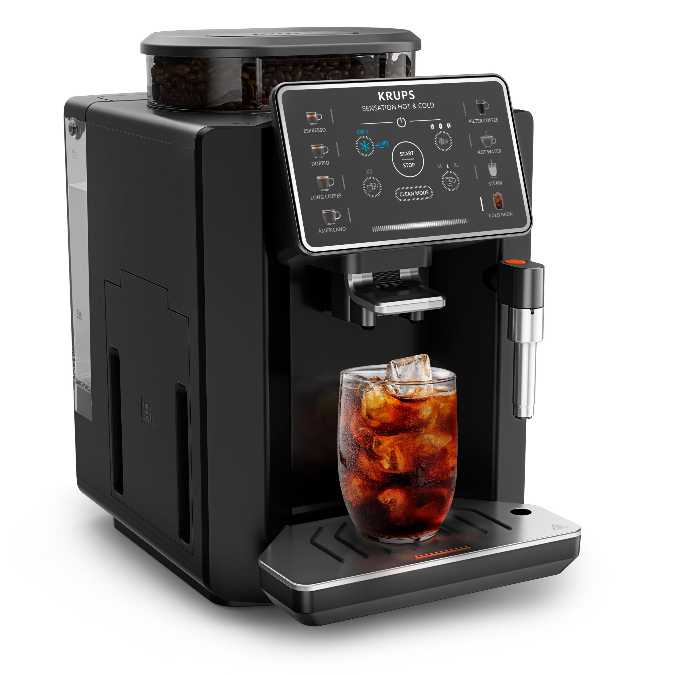 Sensation Hot & Cold EA9138 volautomatische koffiemachine - 12 recepten - Stoompijpje