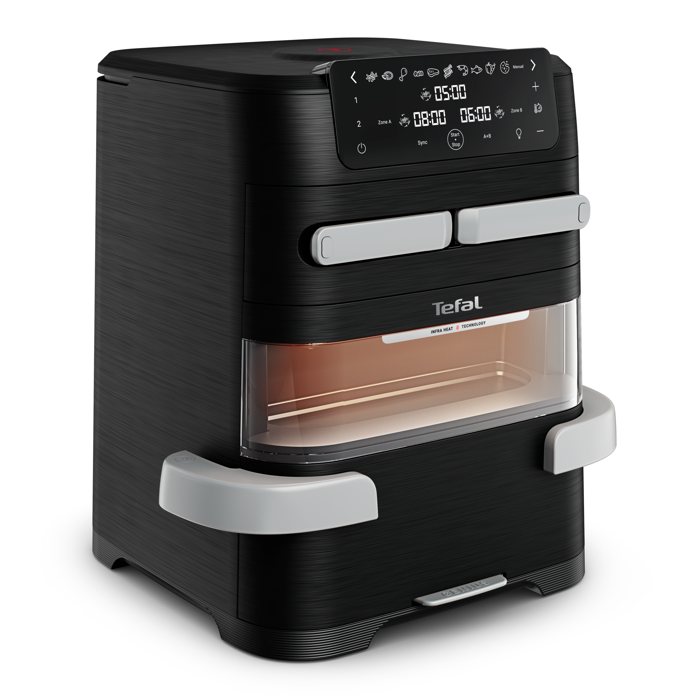 Ever Fry Trio EY9678 Air fryer met 3 kookzones - Infraroodtechnologie - 12 L