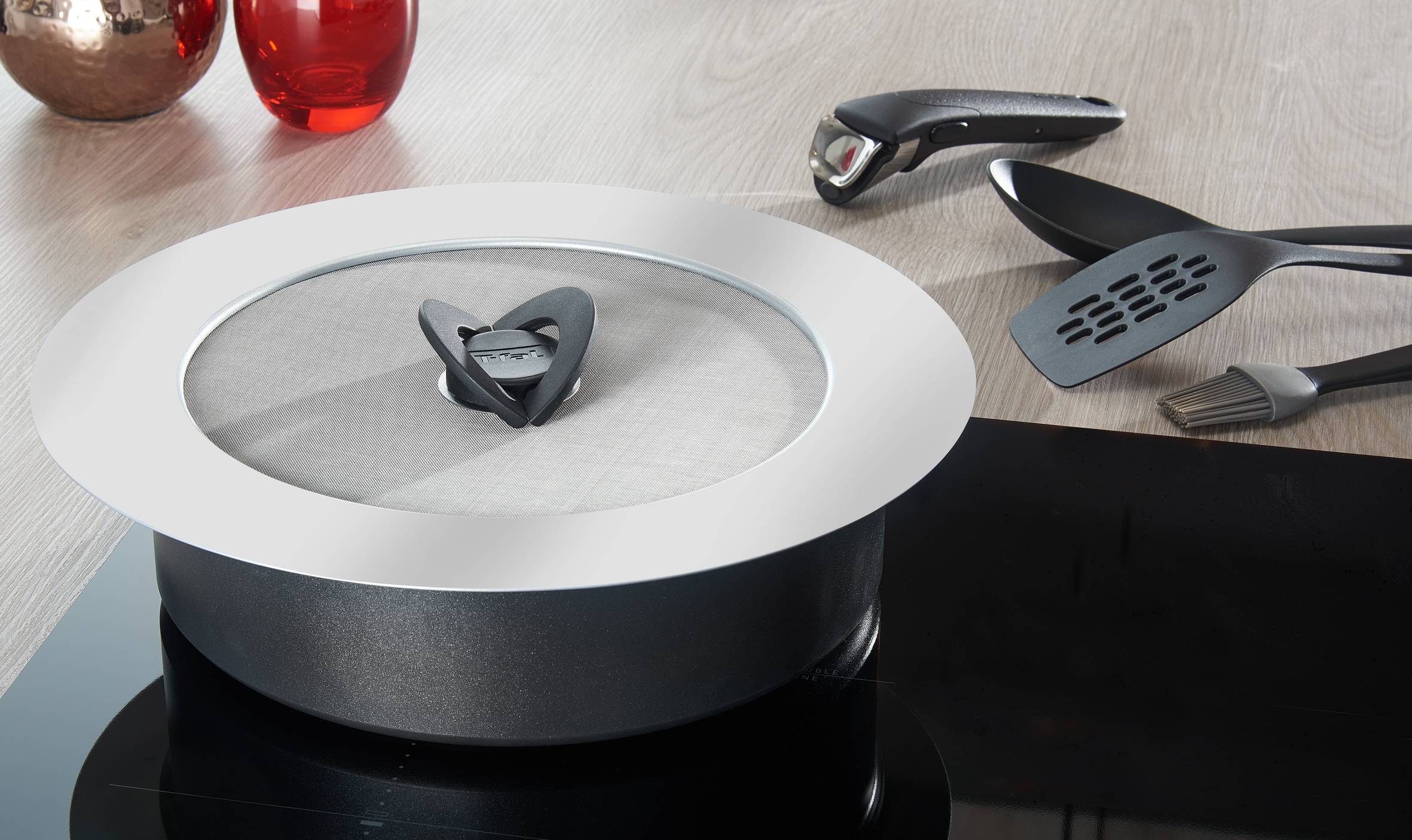 Ingenio roestvrijstalen anti-spat deksel - geschikt voor kookpannen tot 30 cm