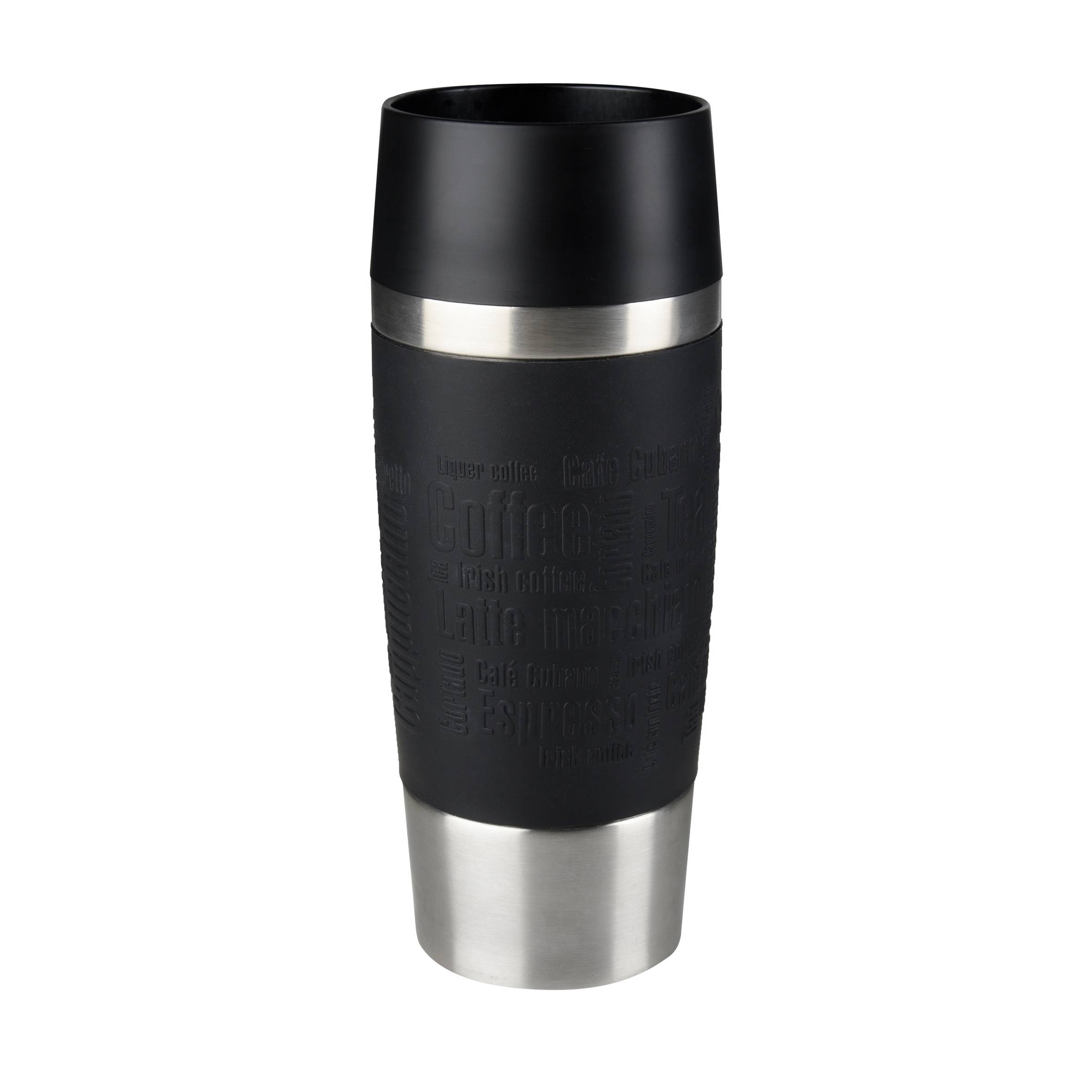 Travel Mug K3081114  RVS/Zwart 0,36L