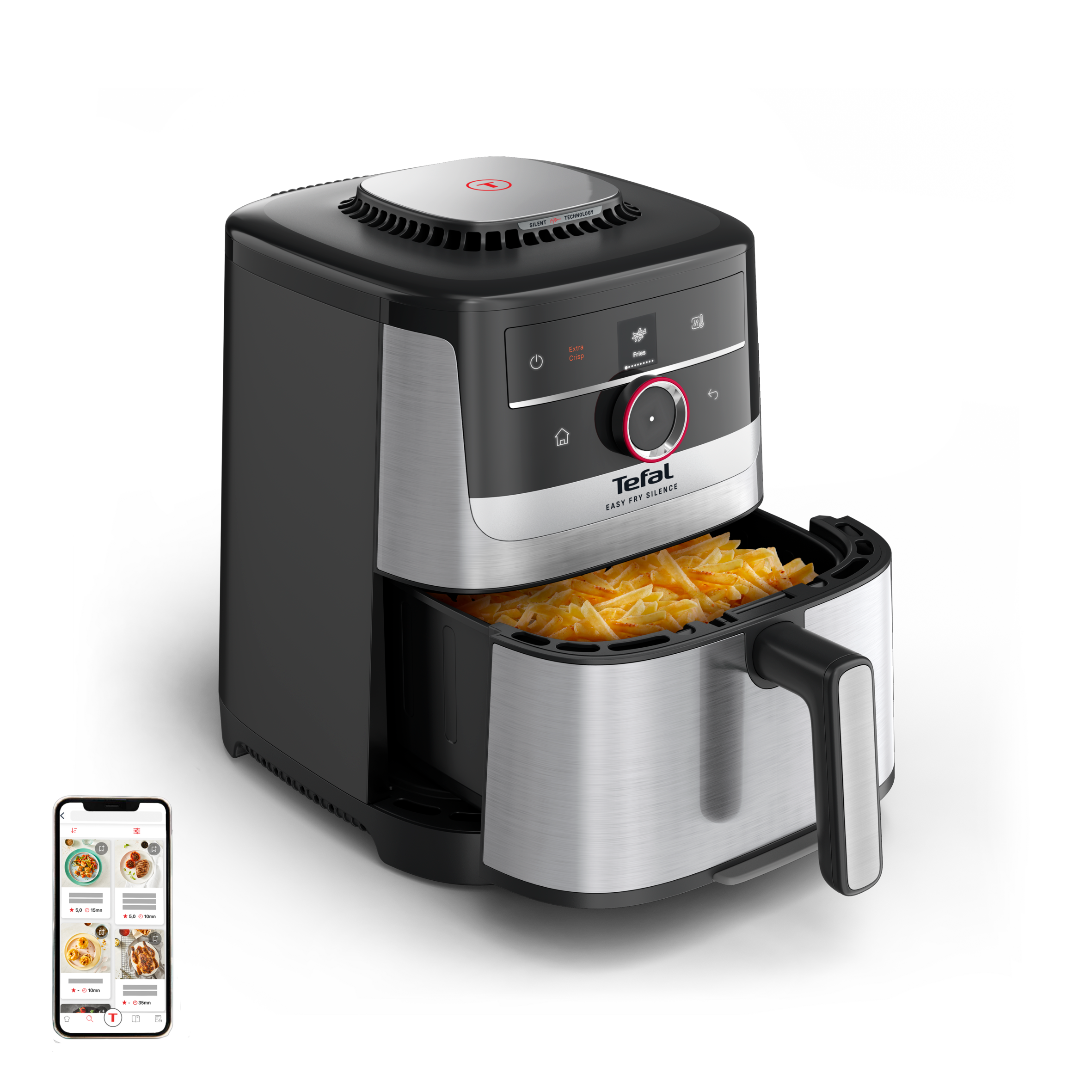 Easy Fry Smart & Silence EY572D 5L stille air fryer
