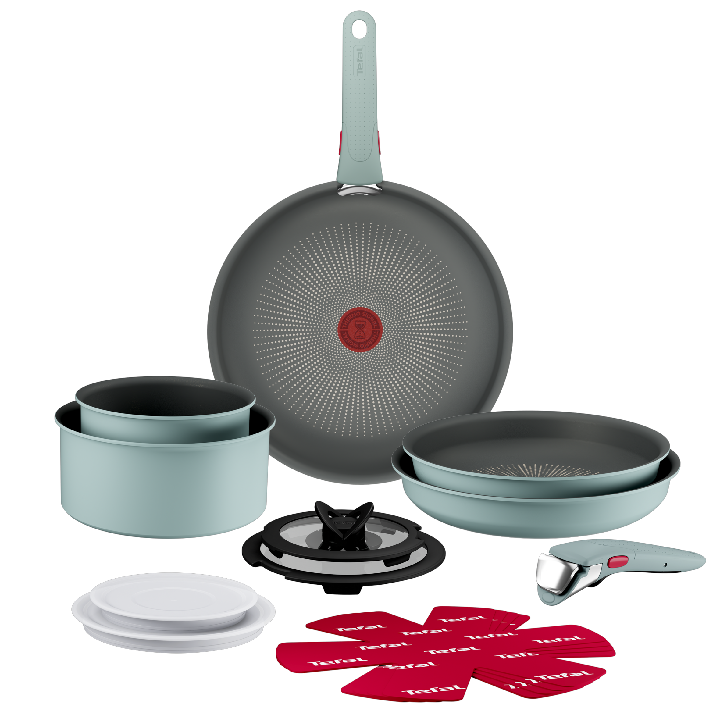Ingenio Halo Eucalyptus 15-delige pannenset - stapelbaar - inductie