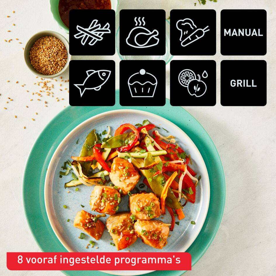 Easy Fry & Grill Dual EY905D 8,3L heteluchtfriteuse met dubbele lades rvs