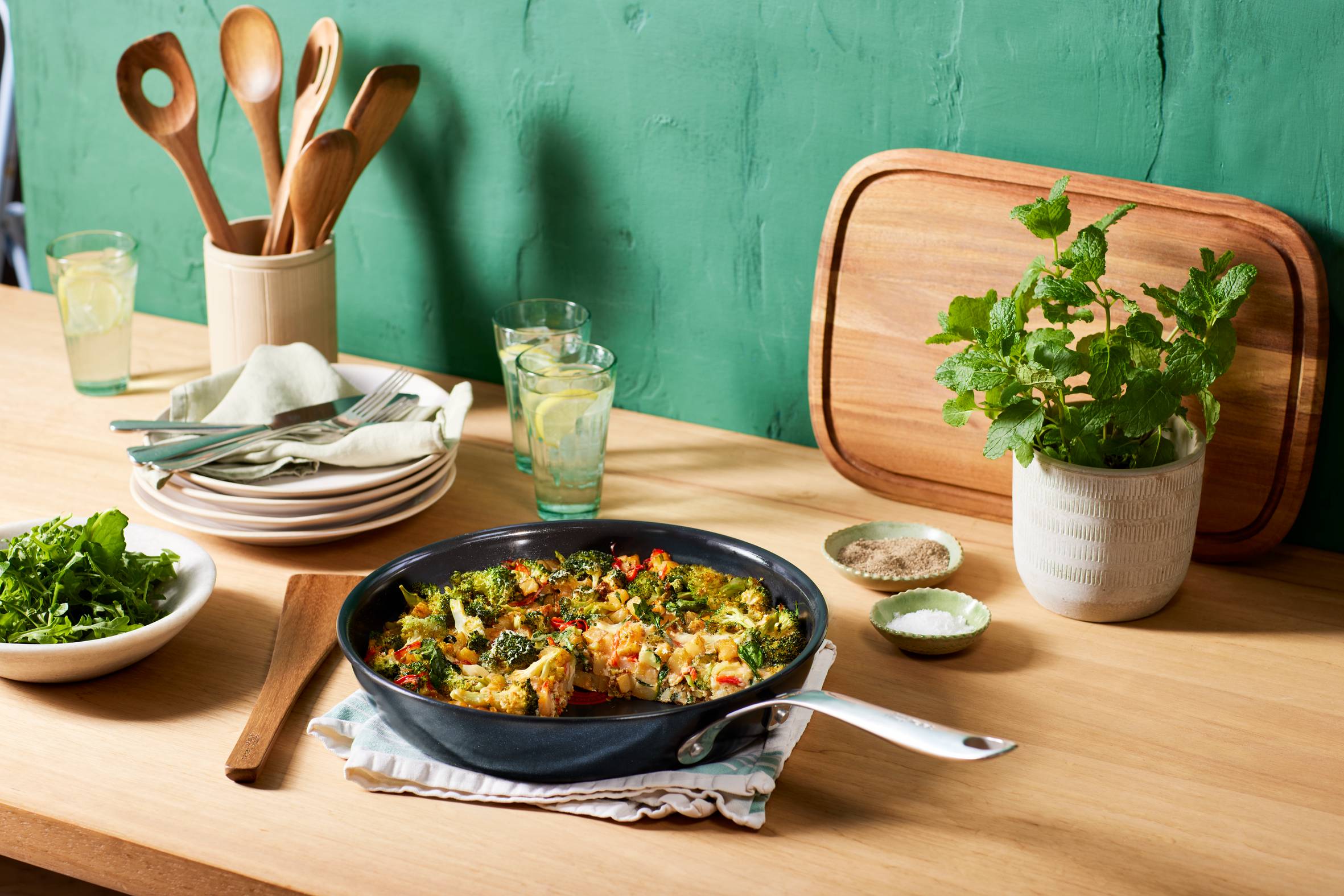 食器 pandamiemi Jamie Oliver by Tefal Enjoy keramische wokpan 28cm - inductie