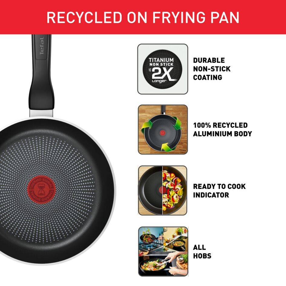 Recycled ON koekenpan 24 cm - inductie