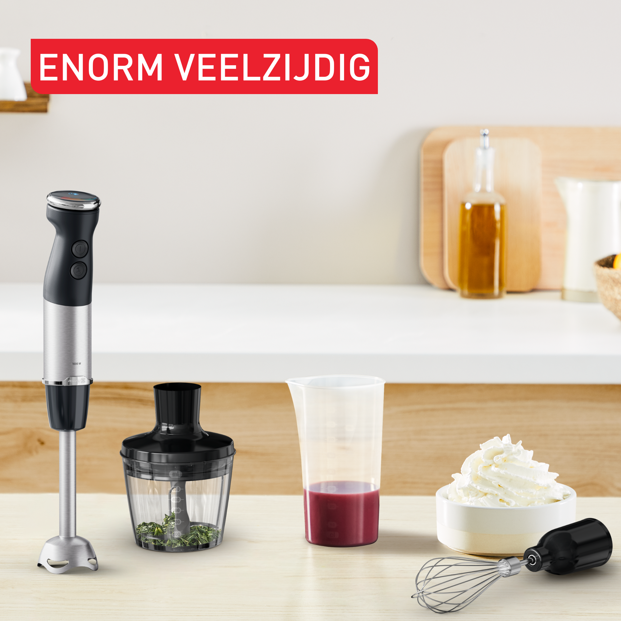 Quickchef+, staafmixer, Powelix Blades-technologie voor snel mixen