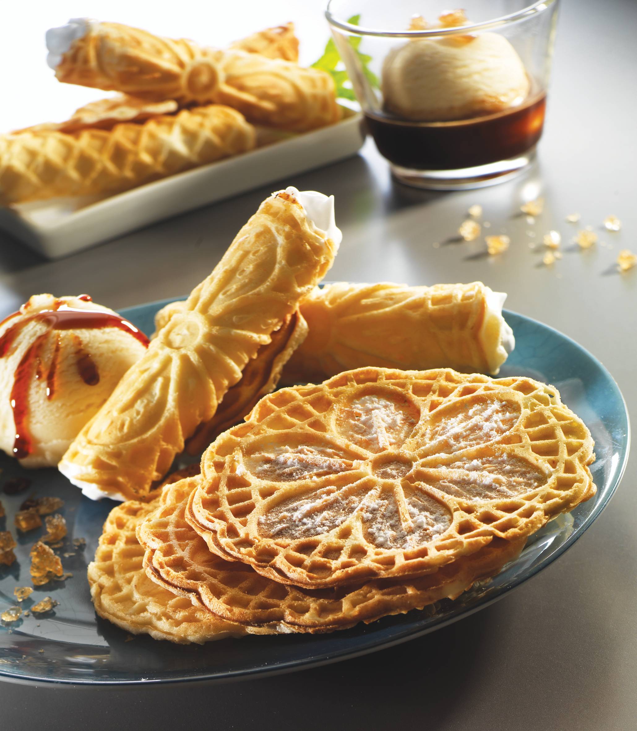 Bloemvormige wafelplaten XA8107 Snack Collection