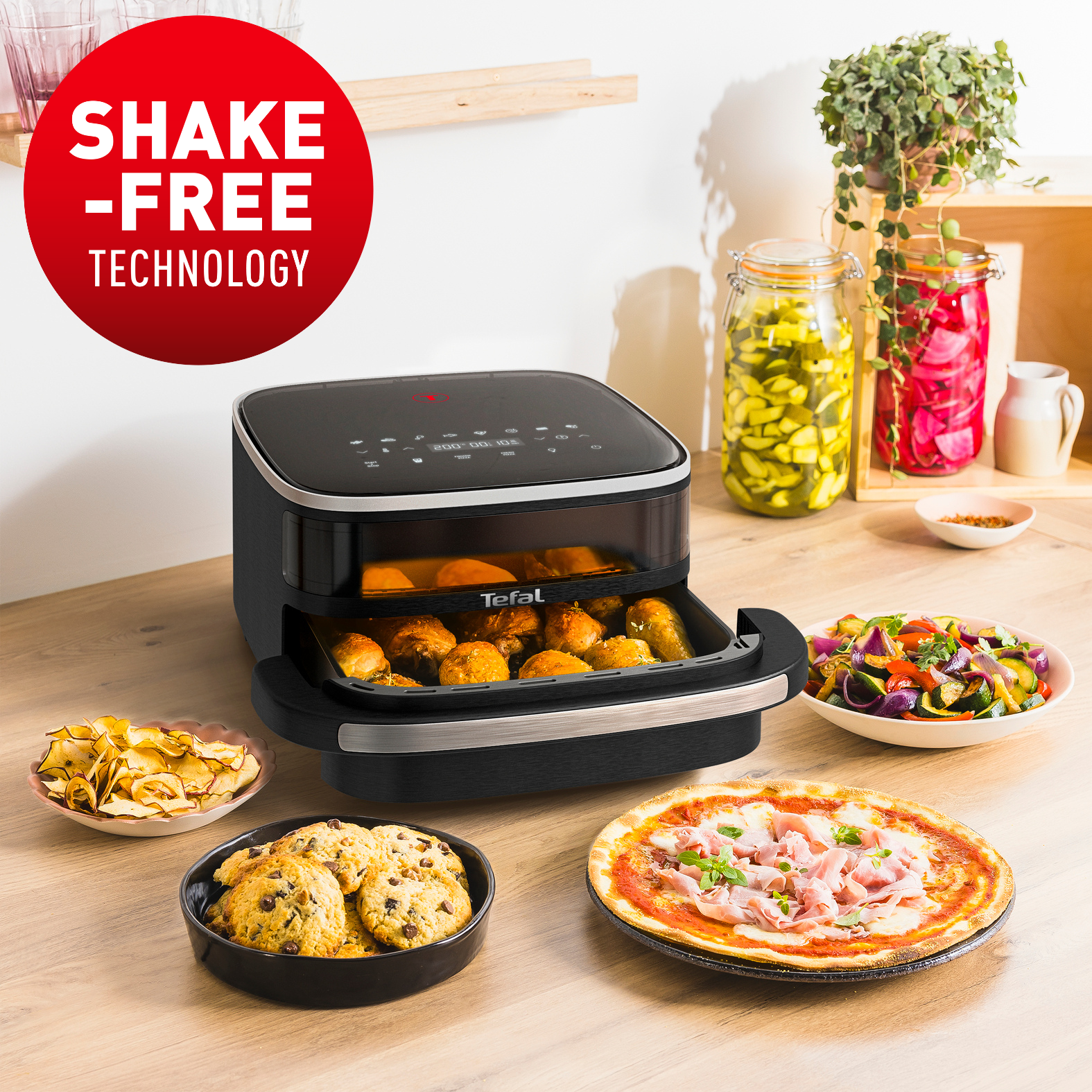 Easy Fry Pizza FW4018 4L air fryer met kijkvenster