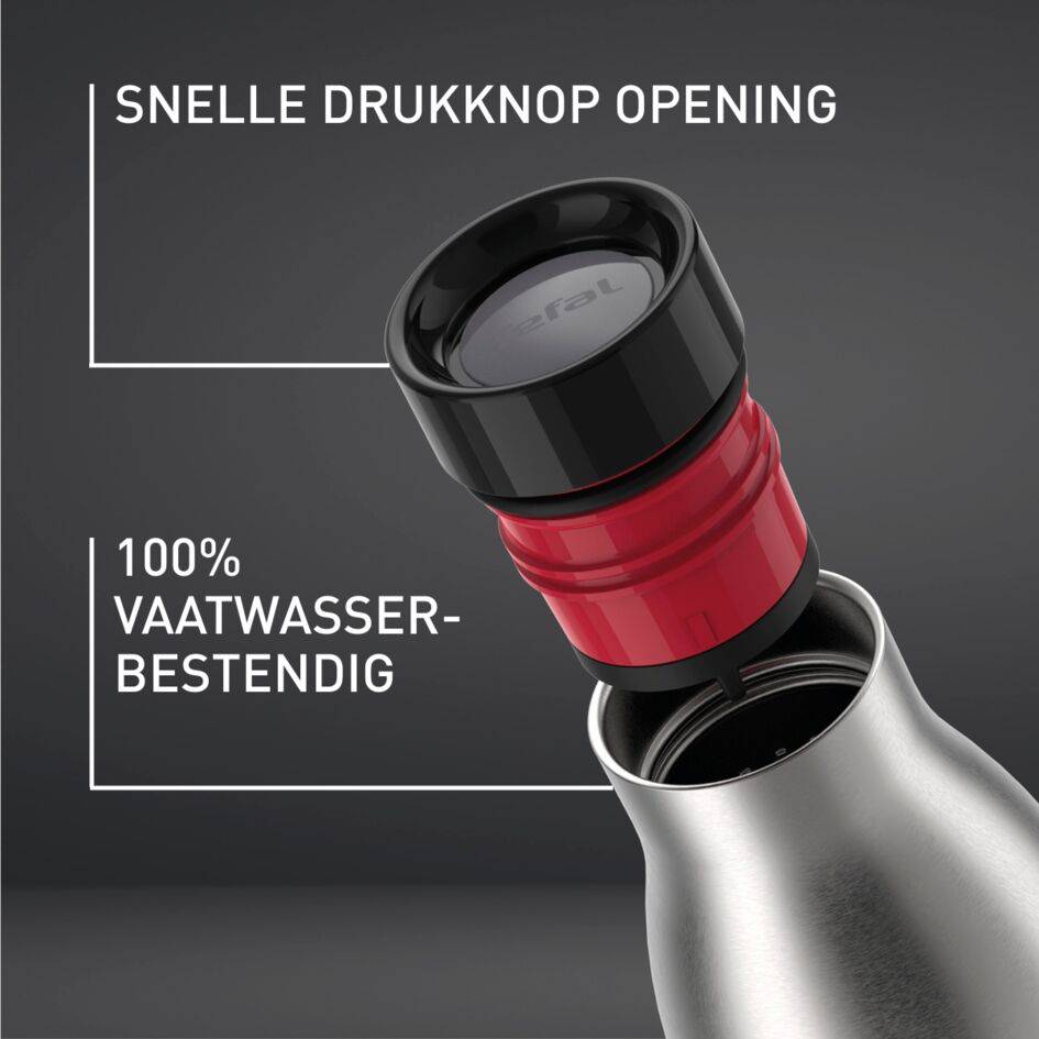 Bludrop Sleeve N3110510 drinkfles 0,5L RVS/Zwart