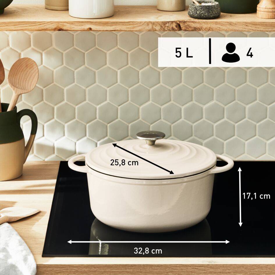 LOV braadpan beige - 5 L - inductie