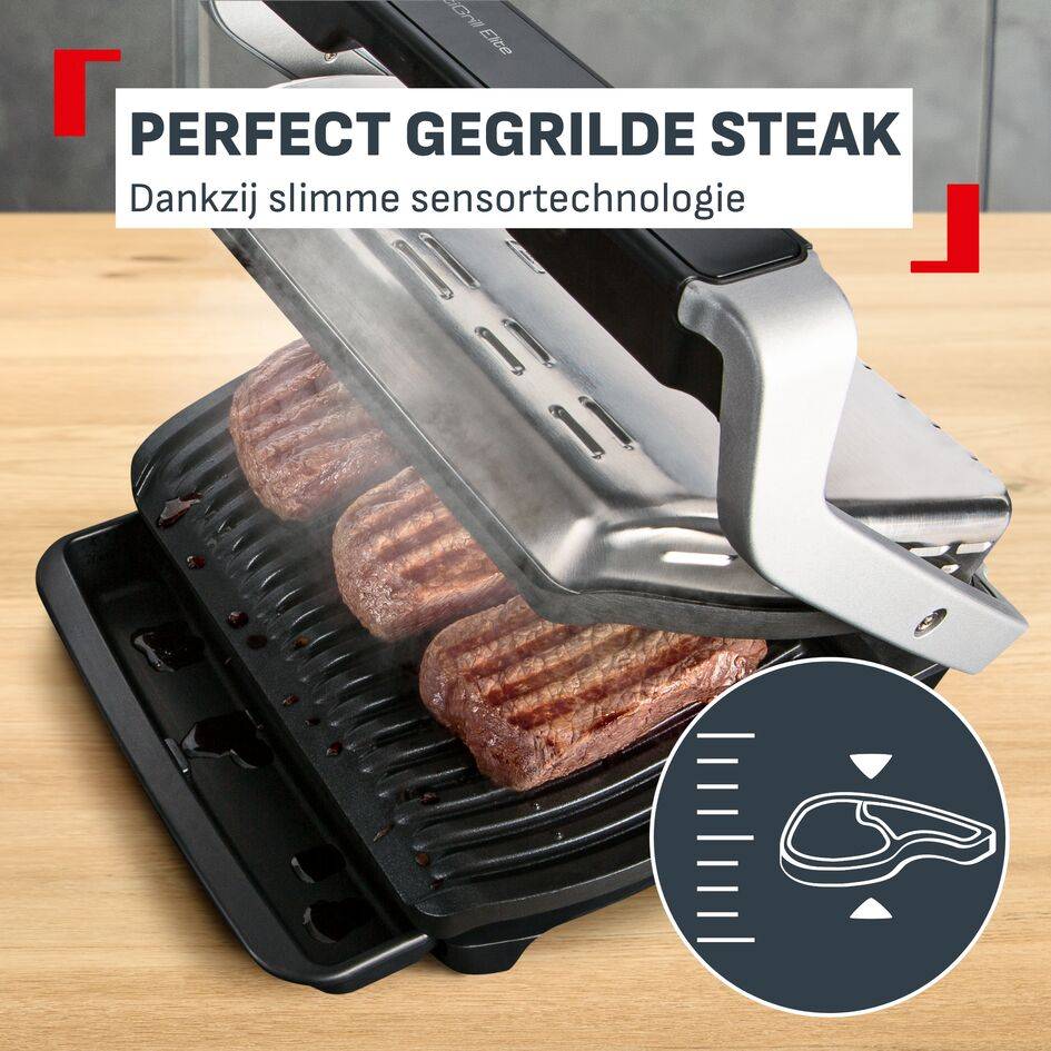 OptiGrill Elite GC750D Slimme contactgrill met digitale grillassistent - 12 automatische programma's