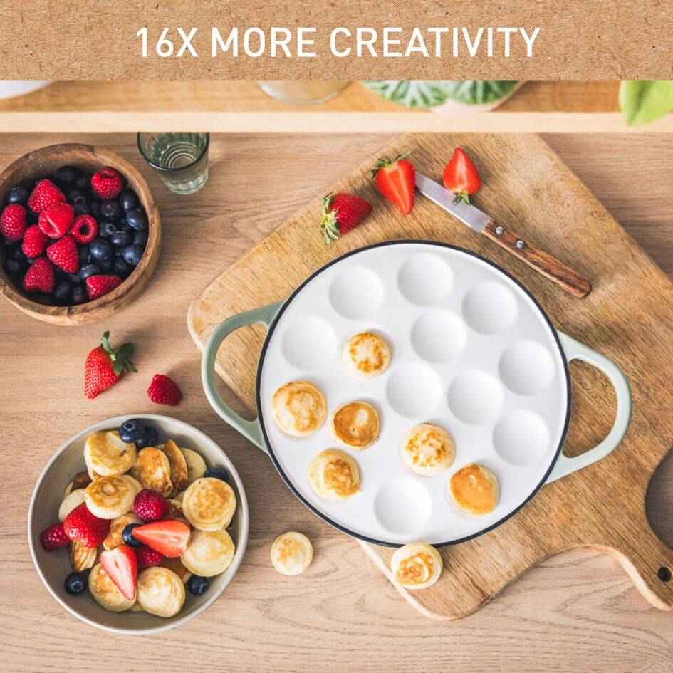 LOV poffertjespan groen 24 cm - inductie