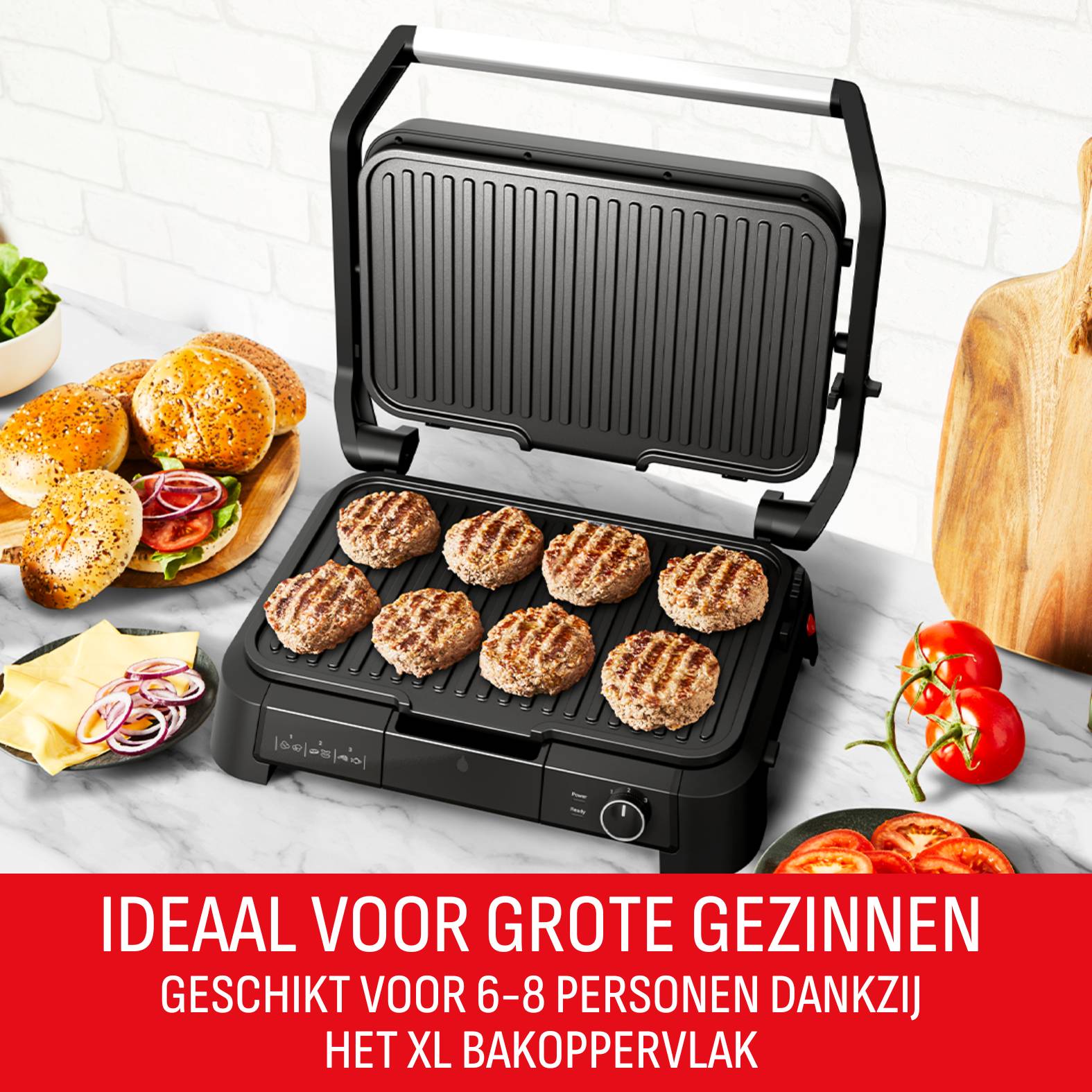 SuperGrill 3-in-1 GC520D XL contactgrill, barbecue en ovenstand