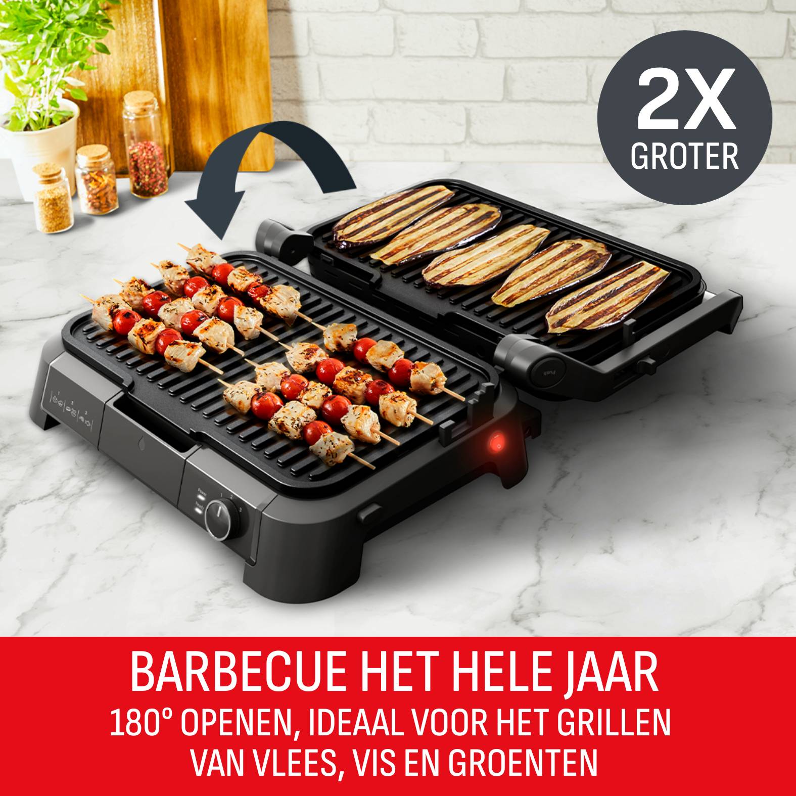 SuperGrill 3-in-1 GC520D XL contactgrill, barbecue en oven