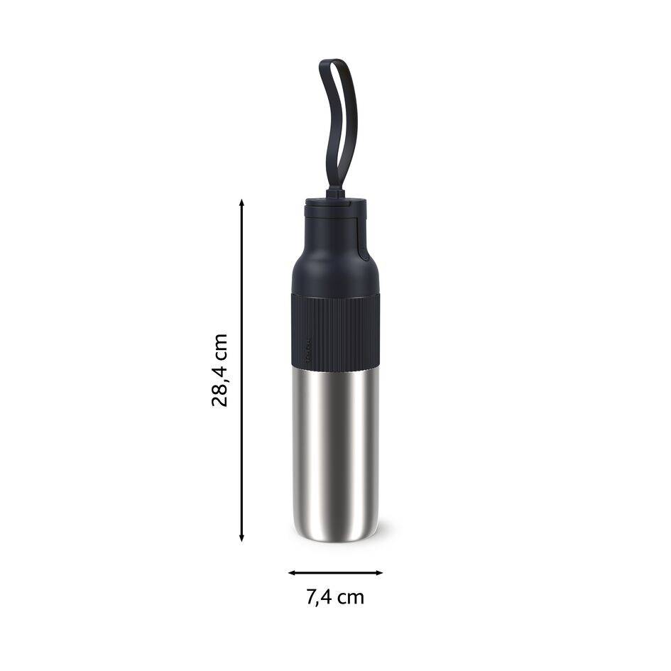 beYou N3120710 drinkfles met flip-dop zwart (0,7L)