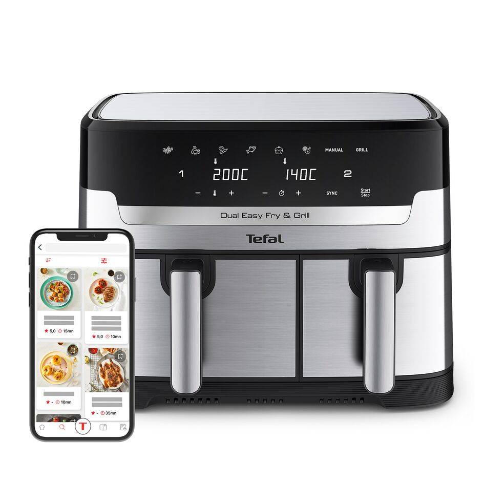 Easy Fry & Grill Dual EY905D air fryer met dubbele lades - 8 programma's - 8,3 L