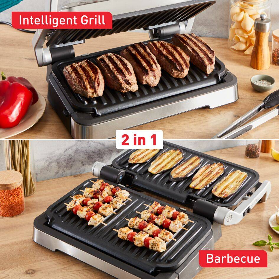 OptiGrill 2-in-1 XL GC782D intelligente grill en bbq rvs
