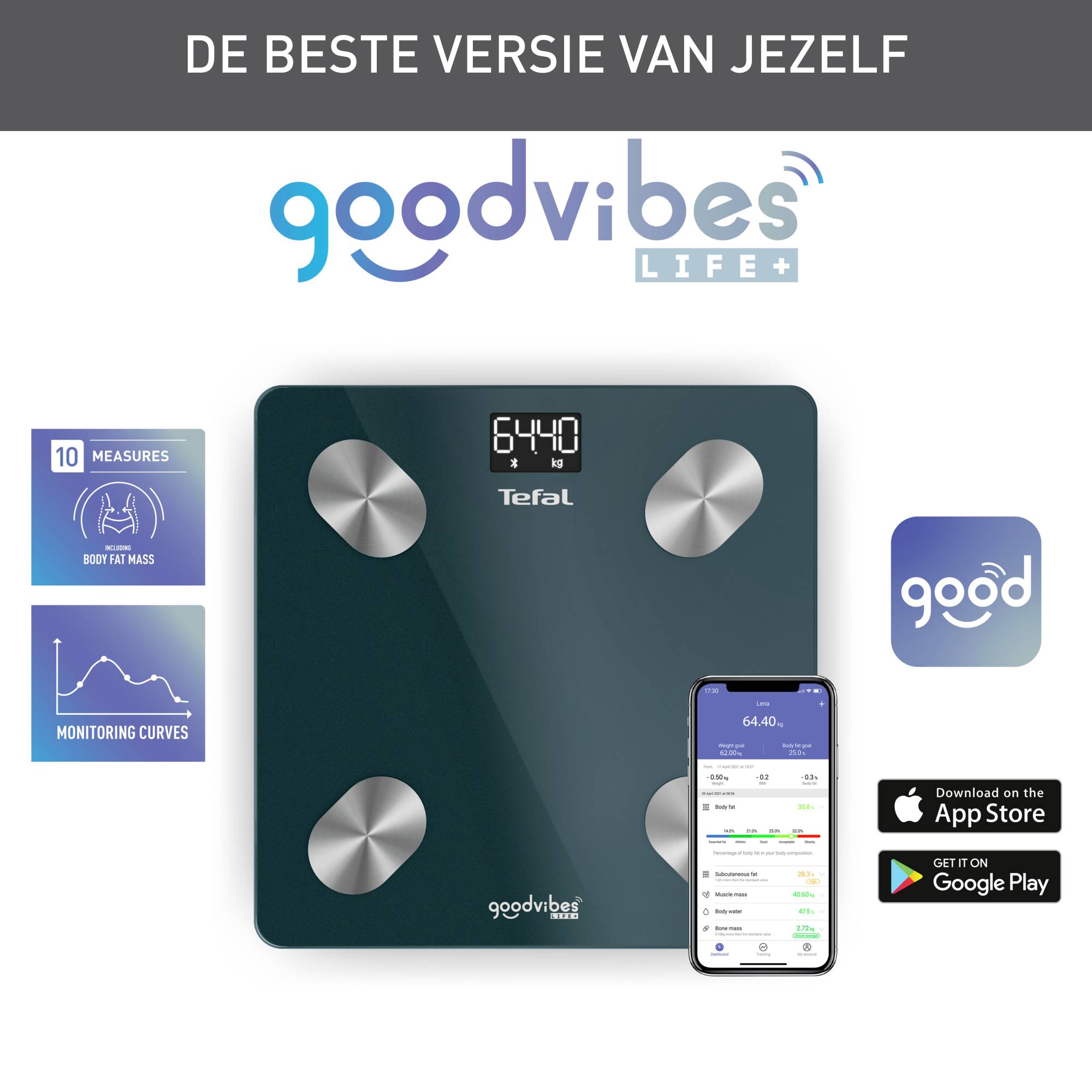 Goodvibes Life + BM9620 Personenweegschaal