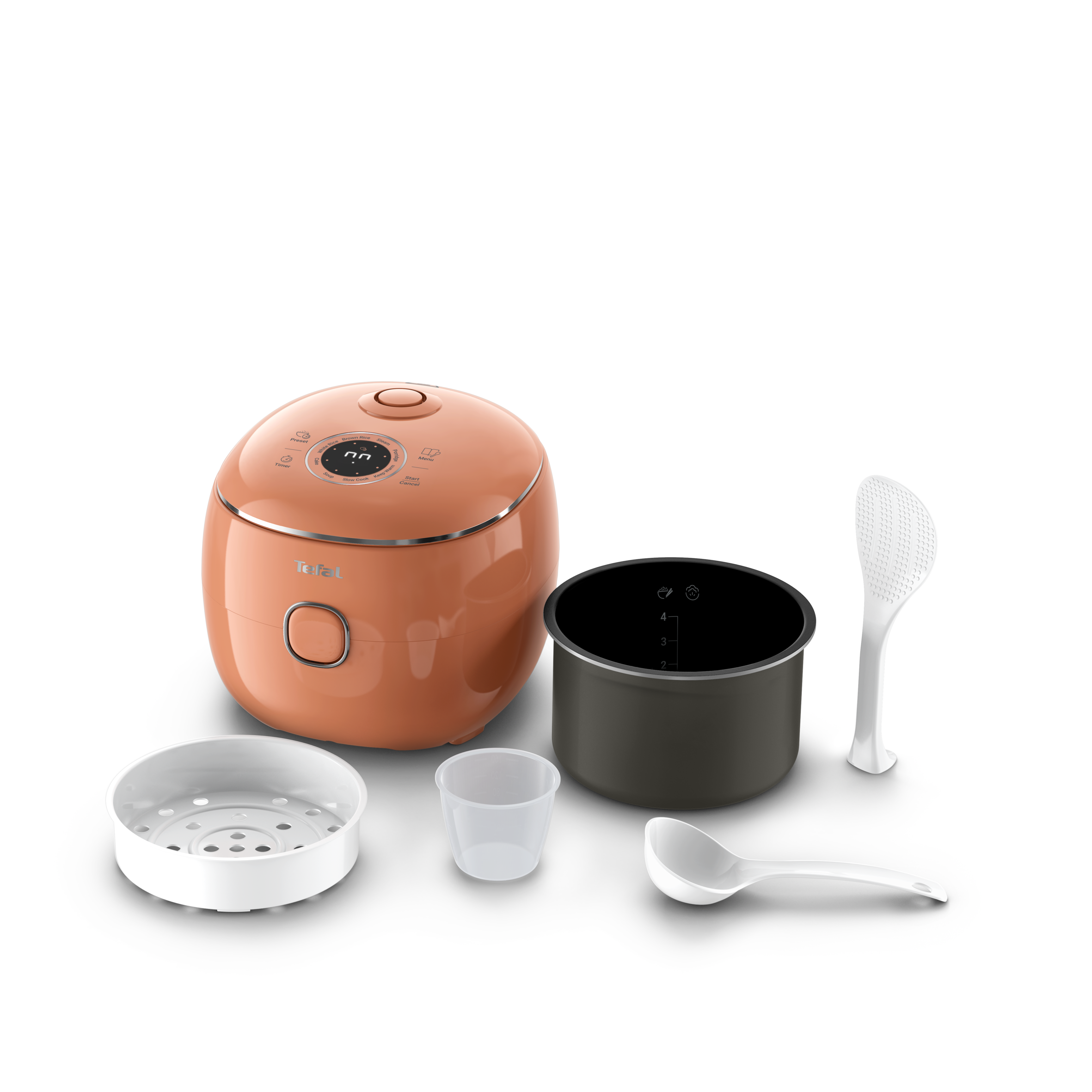 Pop RK5352T compacte rijstkoker - tot 4 personen - 8 programma’s - 24 uur uitgestelde start