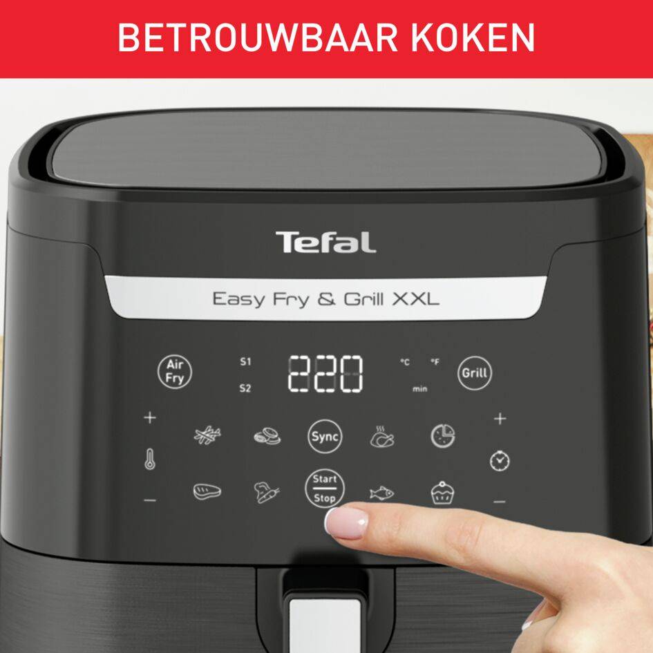 Easy Fry & Grill XXL EY8018 6,5L 2-in-1 heteluchtfriteuse - met uitneembare verdeler
