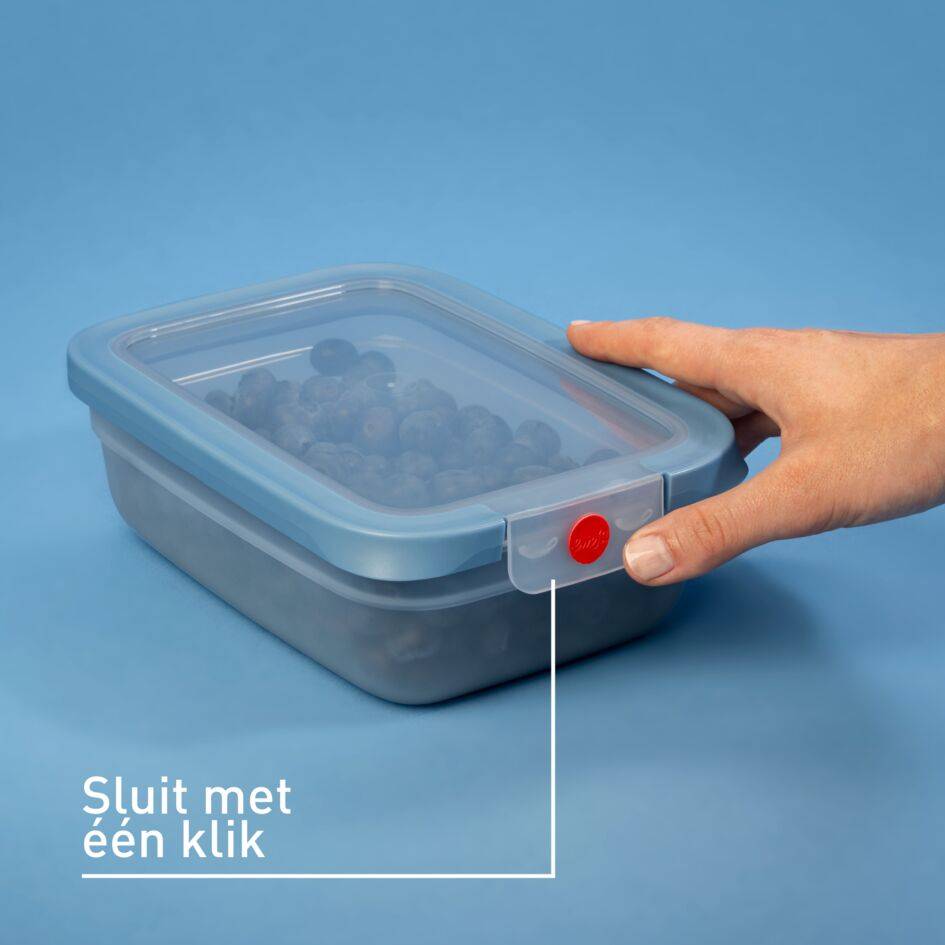 oneClick N1230510 vershoudbakje 3-delige set blauw (3x0,5L)