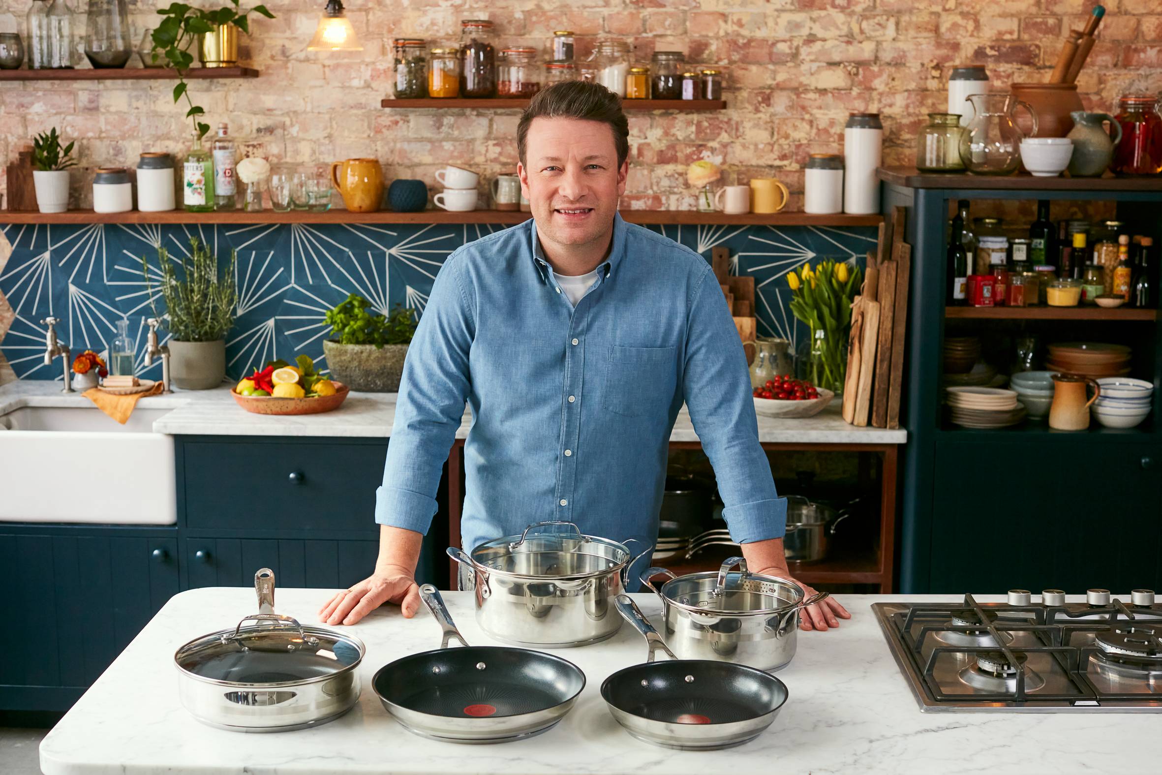 Jamie Oliver Cook' Smart Koekenpan 3 delig 20/24/28cm - inductie