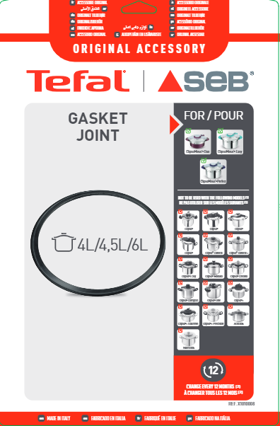 Afdichtingsring snelkookpan 4 l-4,5 l-6 l X1010008