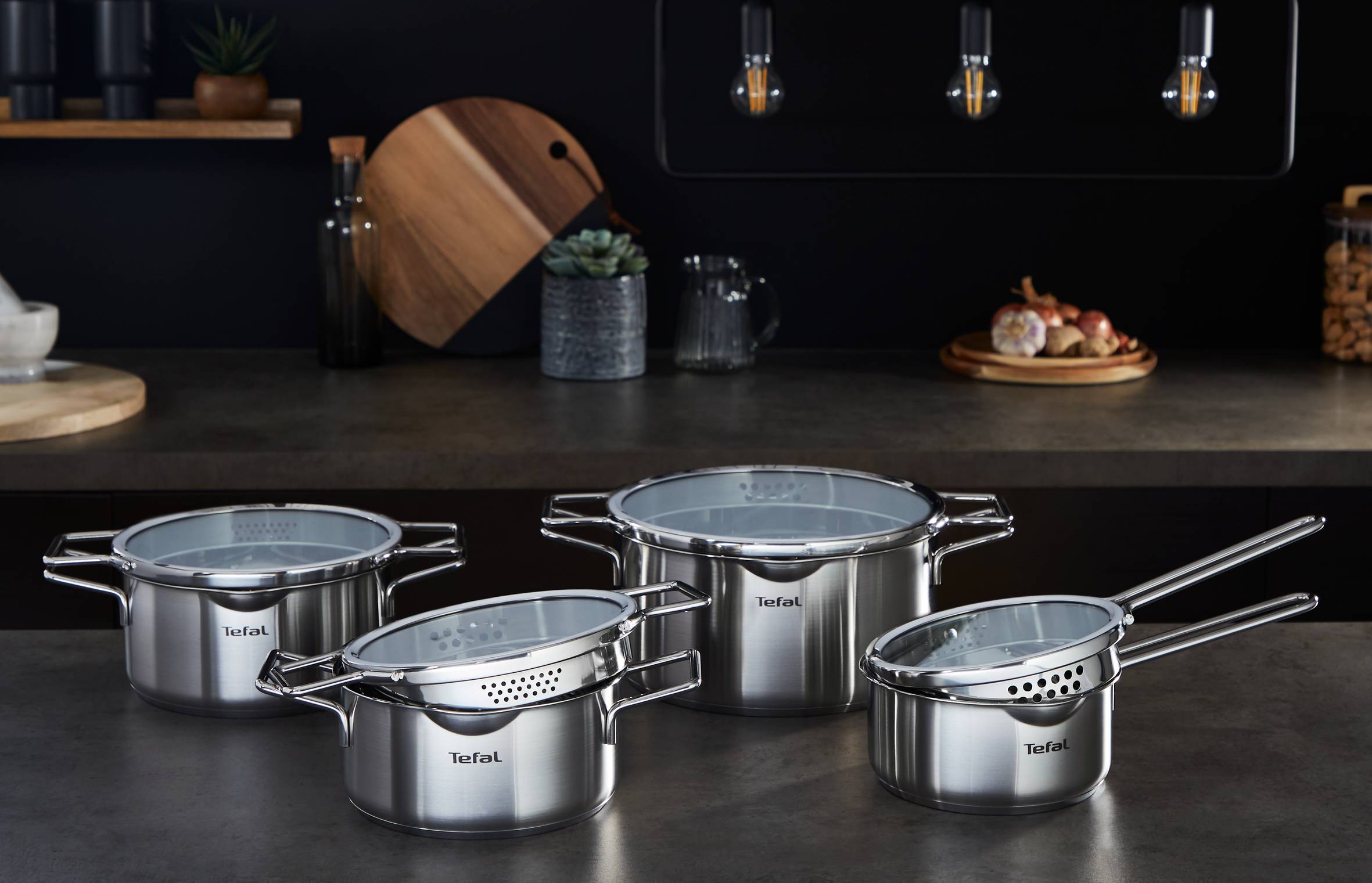 Nordica 4-delig (steelpan 16 cm, kookpan 18/20/24 cm) - inductie