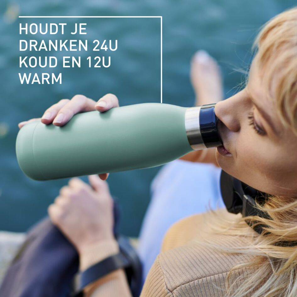 Bludrop Basic N3110210 drinkfles 0,5L RVS/Groen