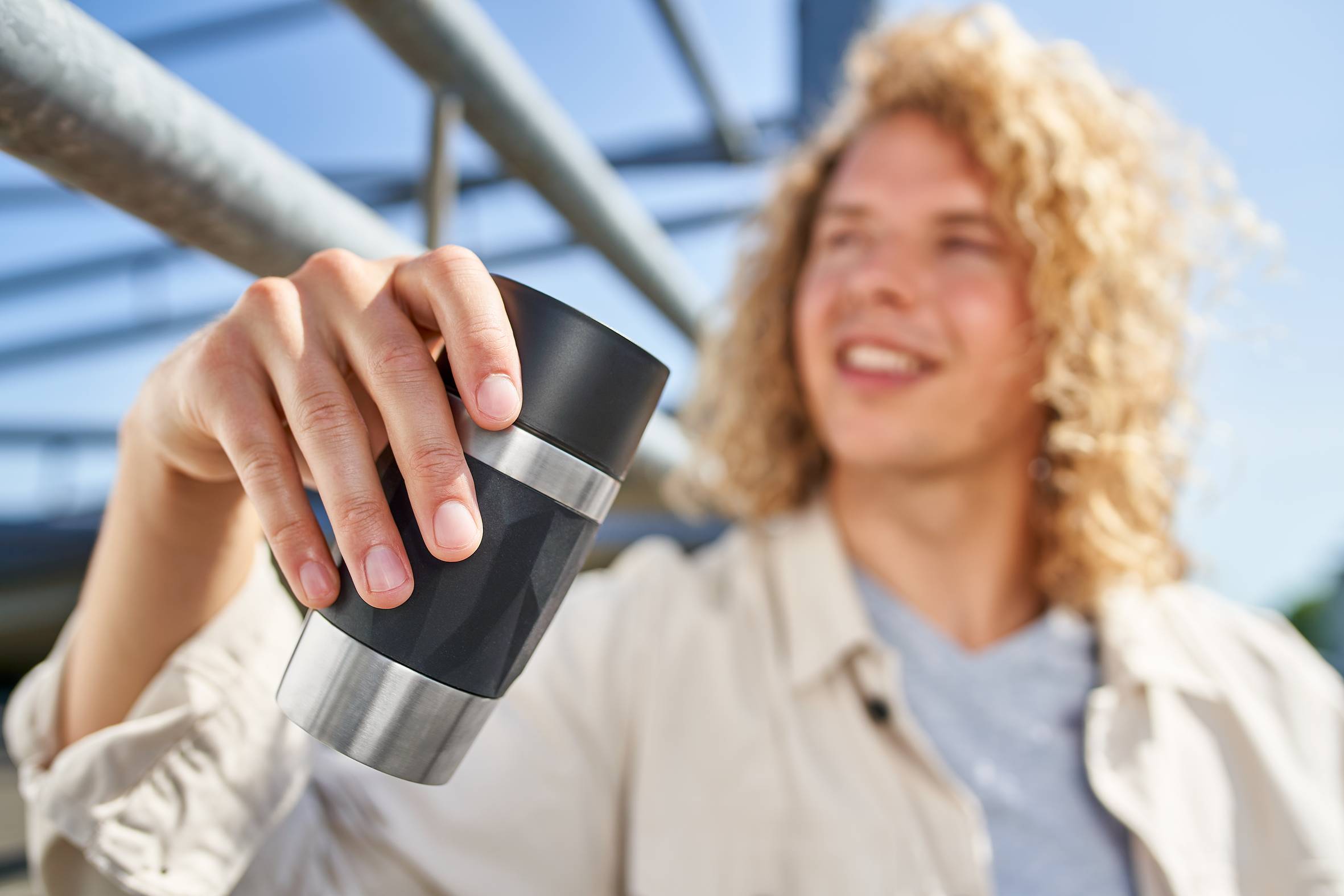 Travel Mug Compact N2160110 RVS/Zwart 0,3L