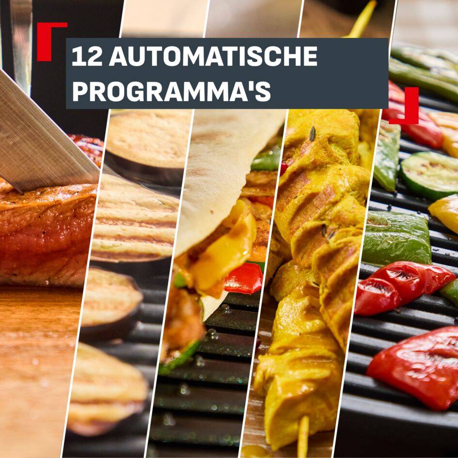 OptiGrill Elite GC750D Slimme contactgrill met digitale grillassistent - 12 automatische programma's