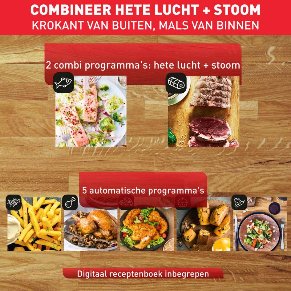 Easy Fry Grill & Steam FW2018 6,9L 3-in-1 Heteluchtfriteuse