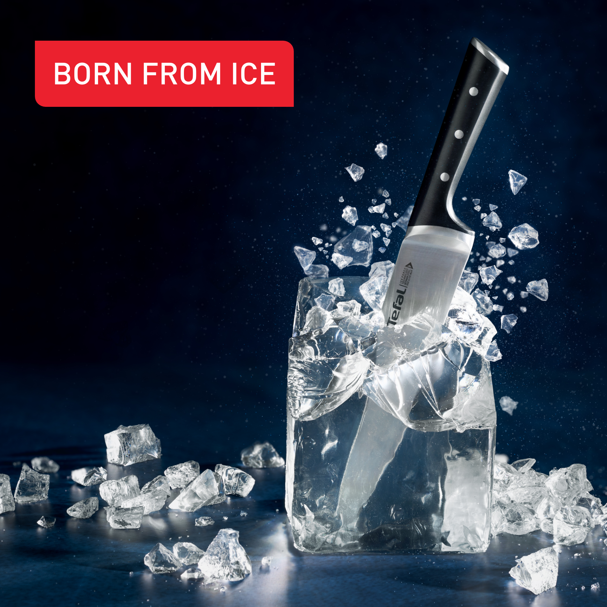ICE FORCE 3-delige set: schilmes 9 cm + keukenmes 11cm + koksmes 20 cm