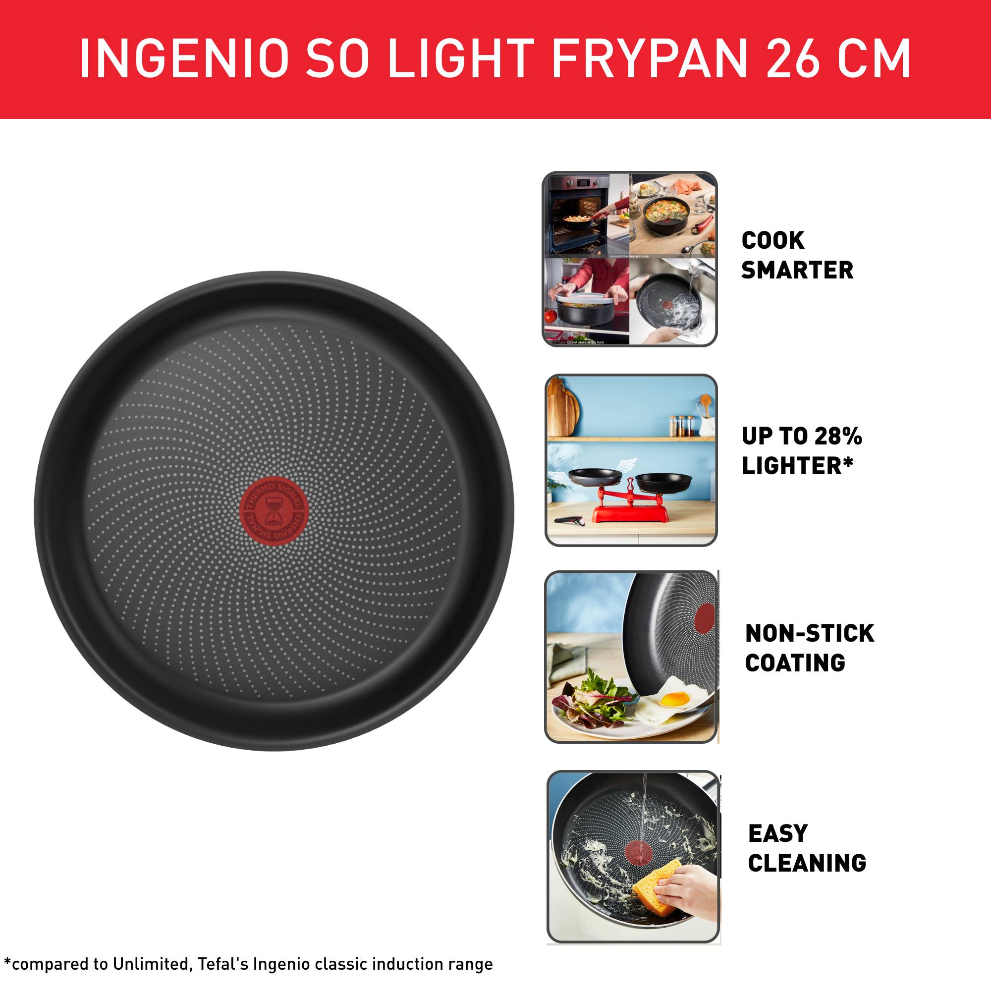 Ingenio So'Light koekenpan 26 cm - inductie