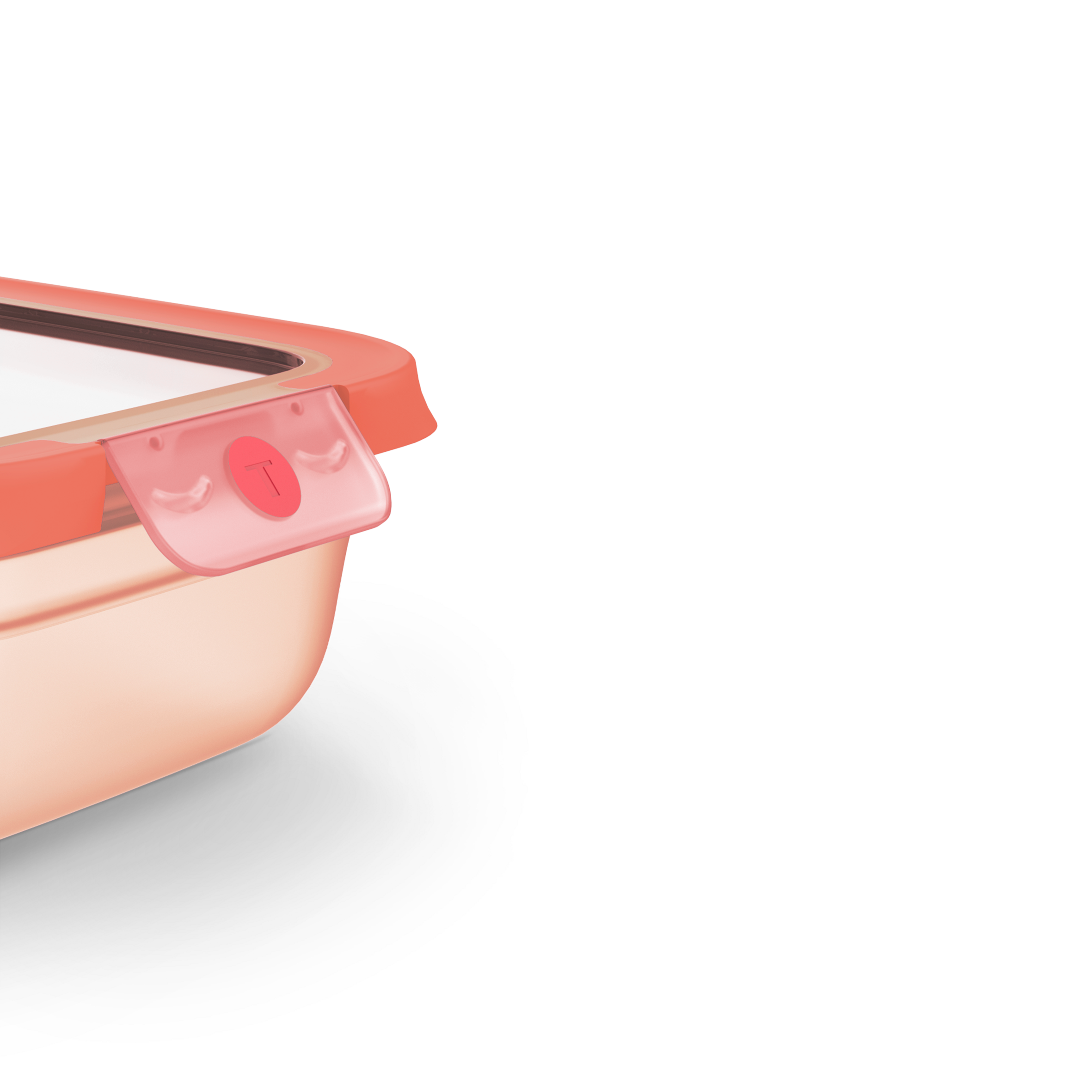 oneClick N1210810 vershoudbakje rechthoekig oranje (1,2L)