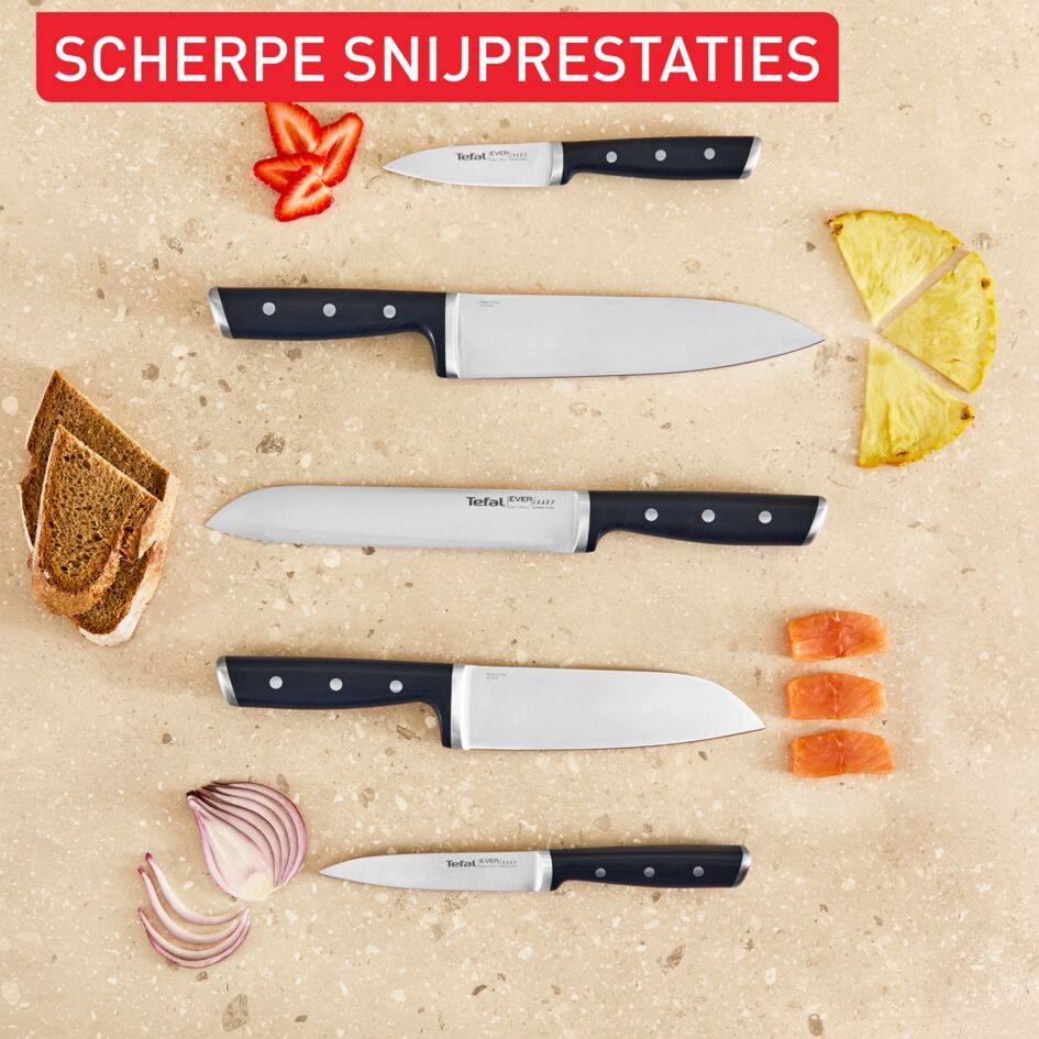 EverSharp K297S644 5-delige messenset en messenblok met geïntegreerde slijper