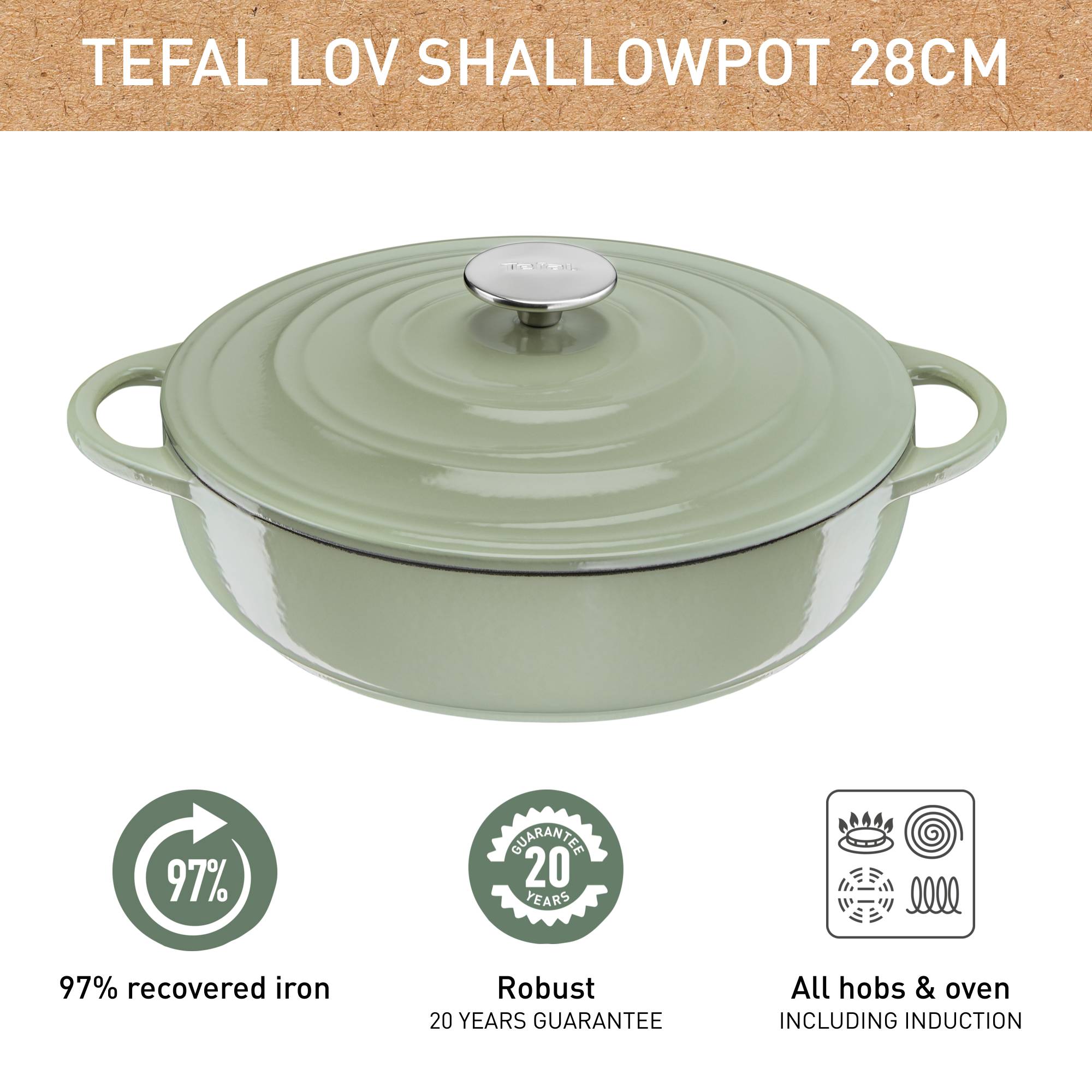 LOV braadpan - 3,8 L - inductie