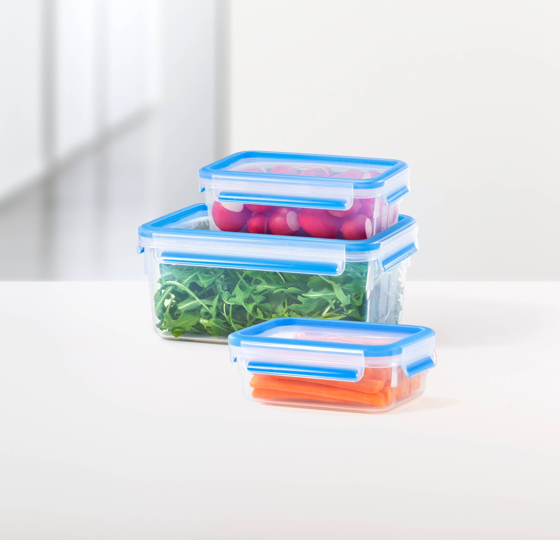 MasterSeal Fresh K3028912 3-delige set vershoudbakjes 0,55/1,0/2,2L