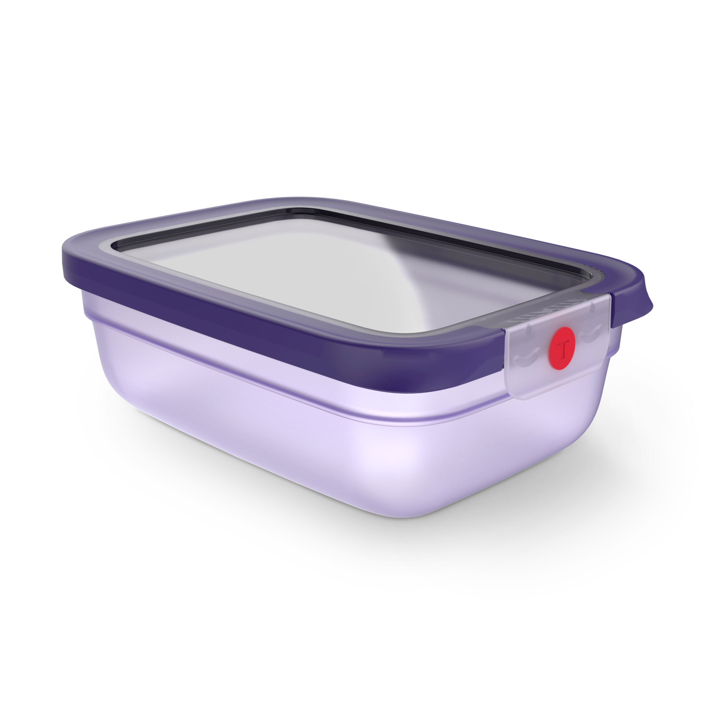 oneClick N1210910 vershoudbakje rechthoekig paars (1,2L)