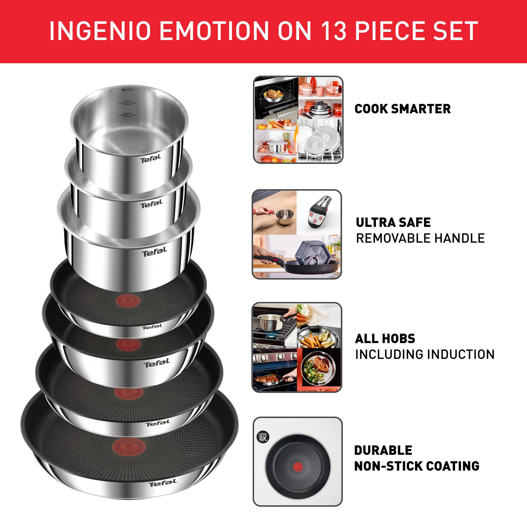 Ingenio Emotion ON 13-delige set - inductie