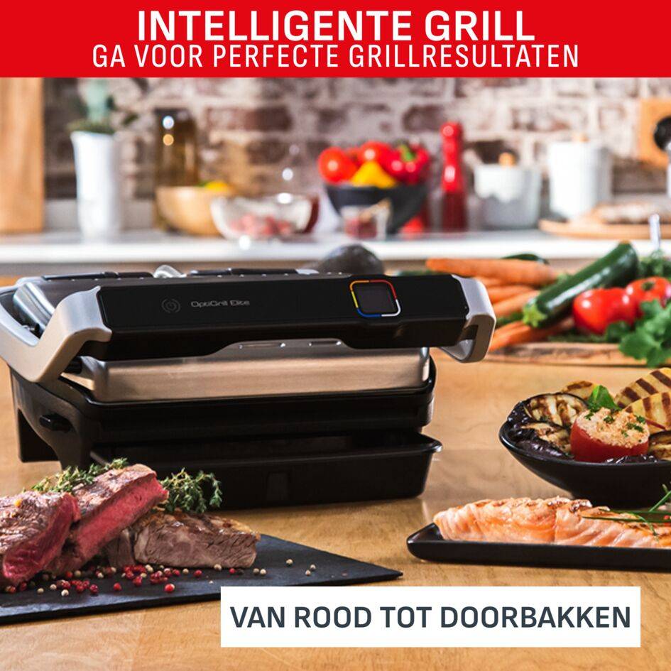 OptiGrill Elite GC750D Slimme contactgrill met digitale grillassistent - 12 automatische programma's