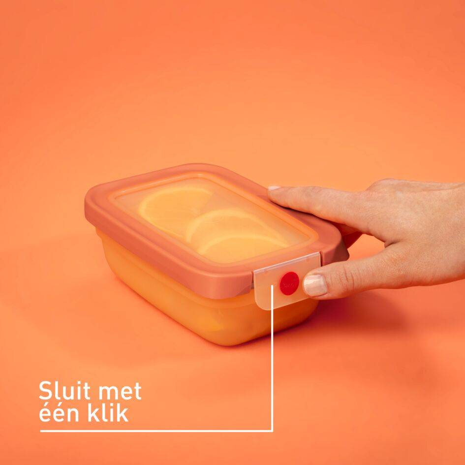 oneClick N1210810 vershoudbakje rechthoekig oranje (1,2L)
