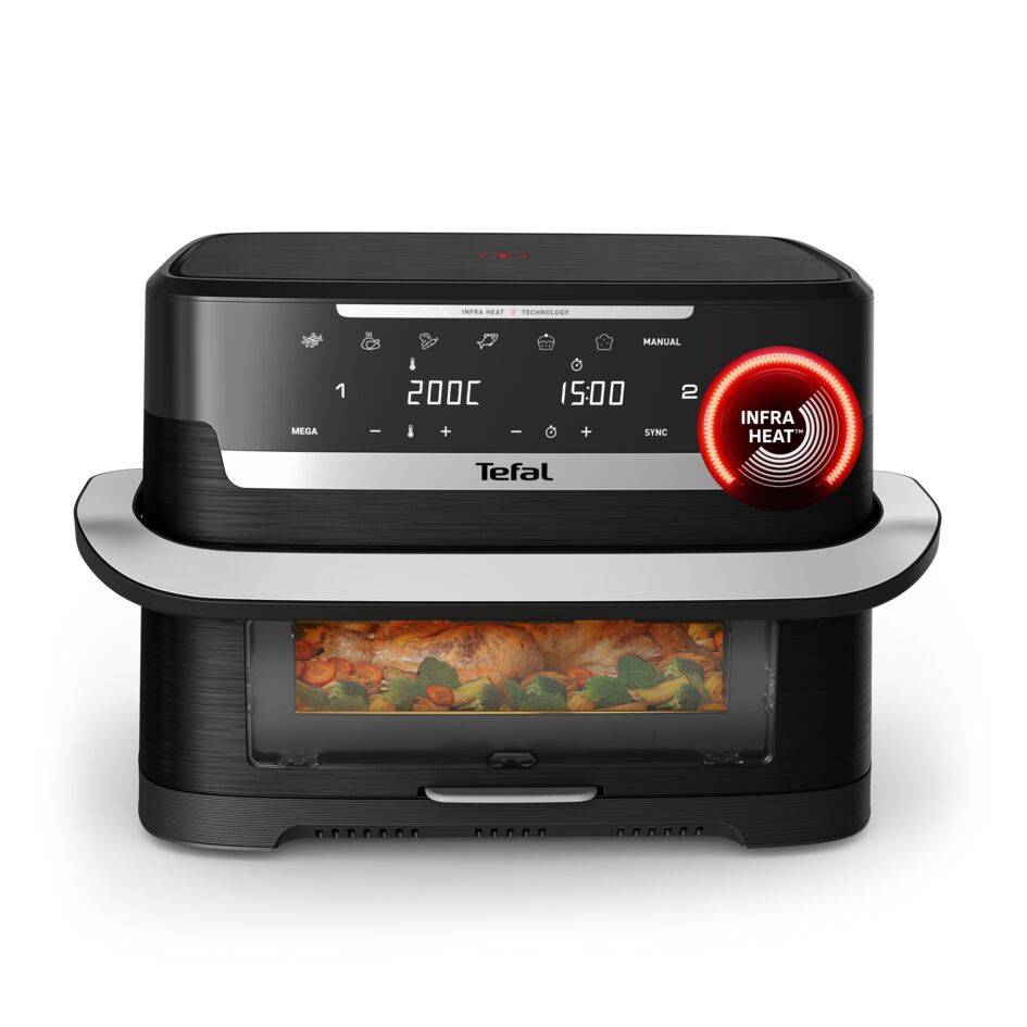 Ever Fry Dual Flex EY9288 Airfryer met flexibel tussenschot en infraroodtechnologie - 7 programma's - 9L