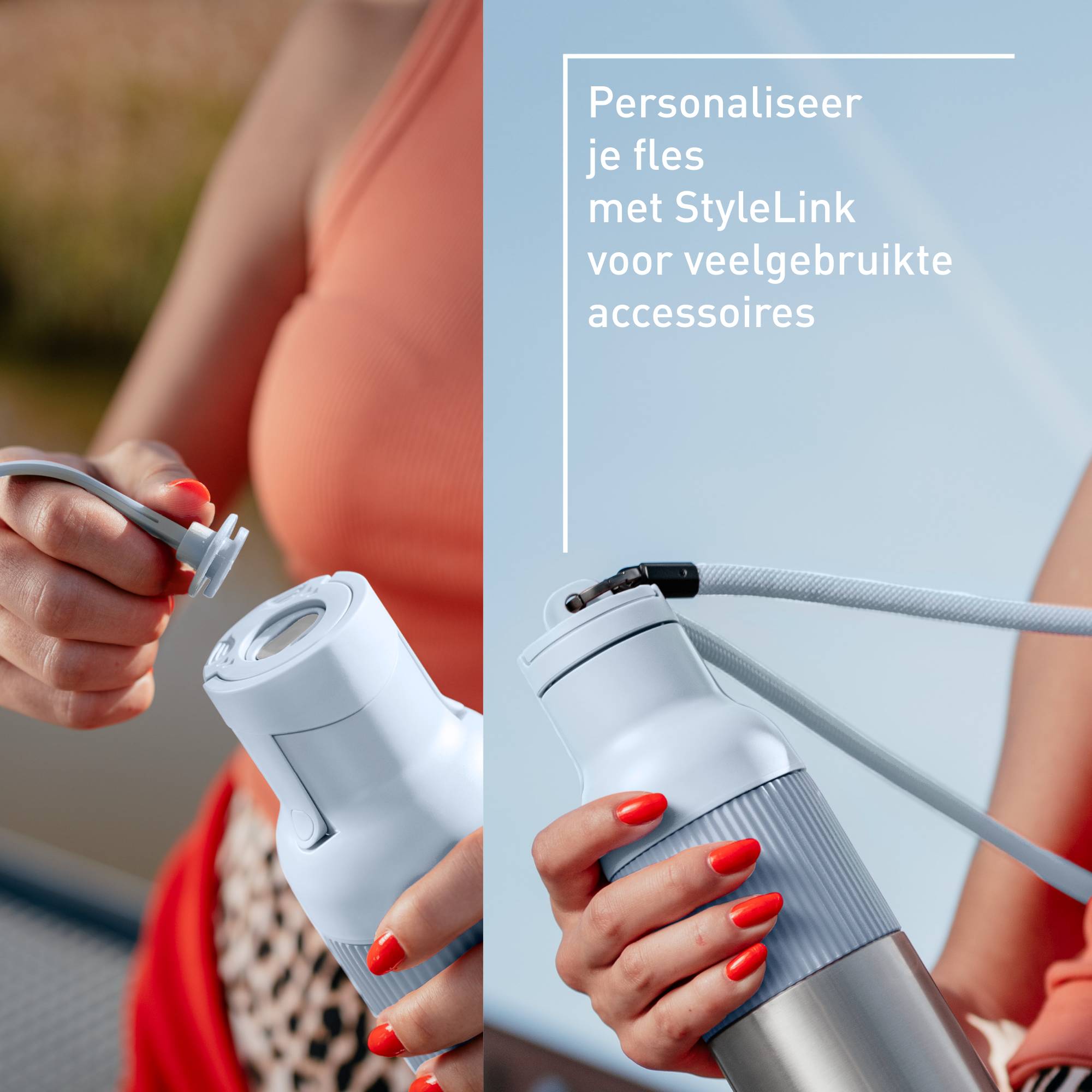 beYou N3121010 drinkfles met flip-dop blauw (0,7L)