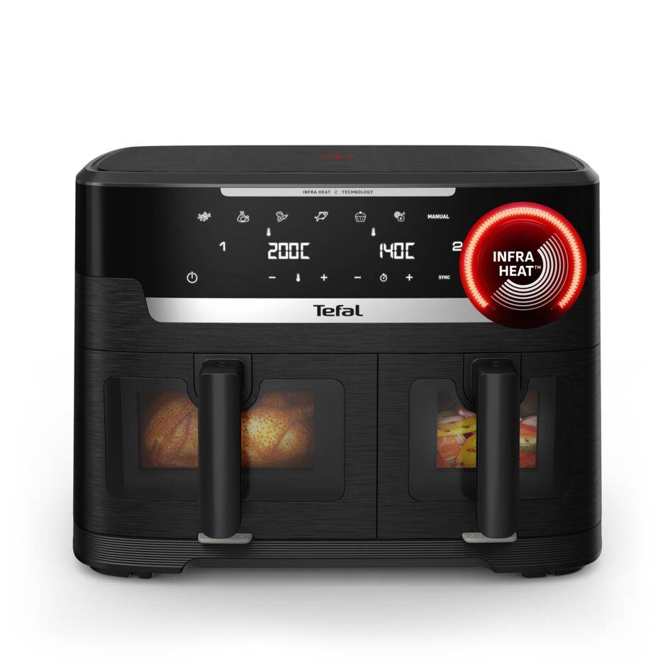 Ever Fry Dual XXL EY9478 Dubbele air fryer met infraroodtechnologie - 7 programma's - 11L
