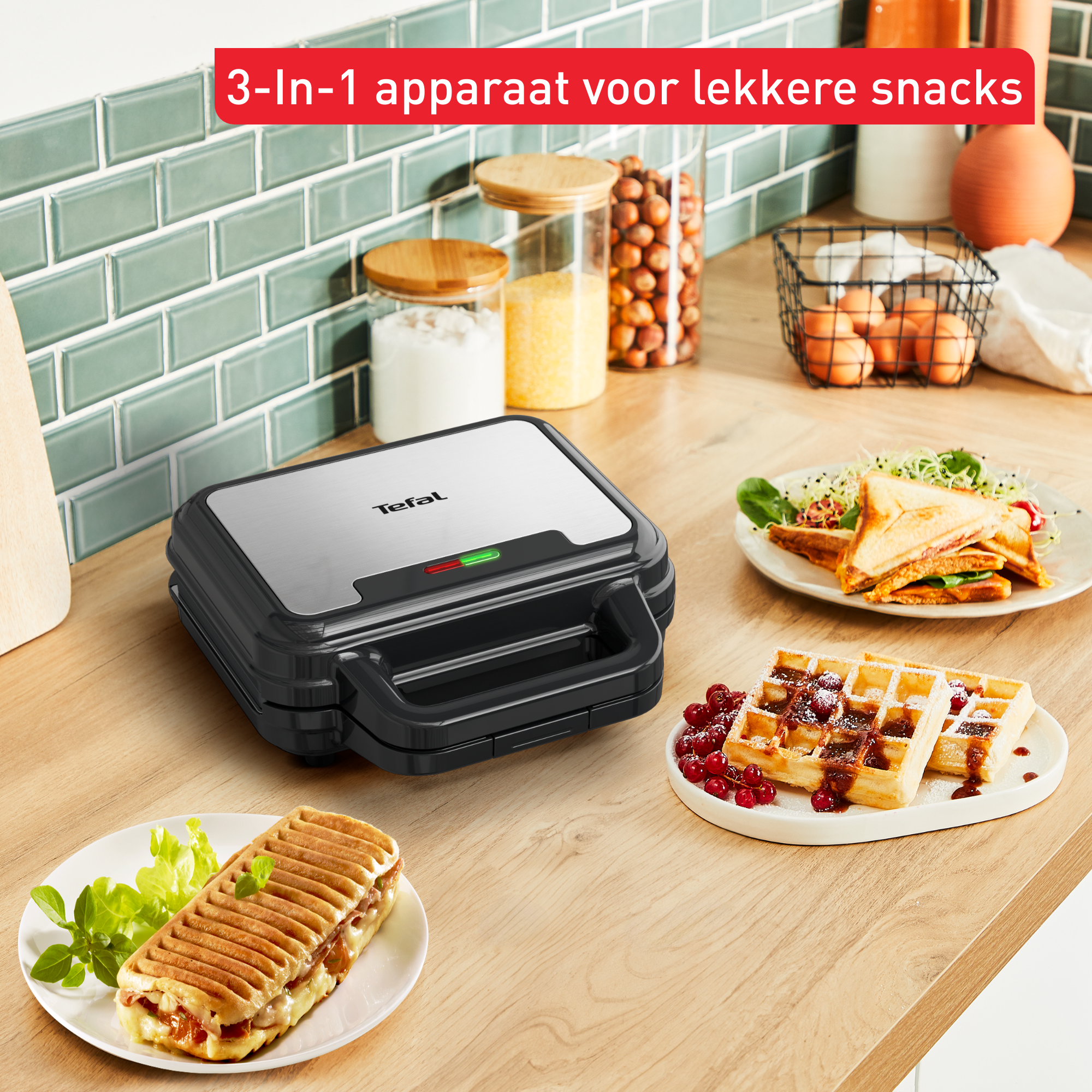 UltraCompact 3in1 SW383D wafel-, tosti-ijzer & contactgrill