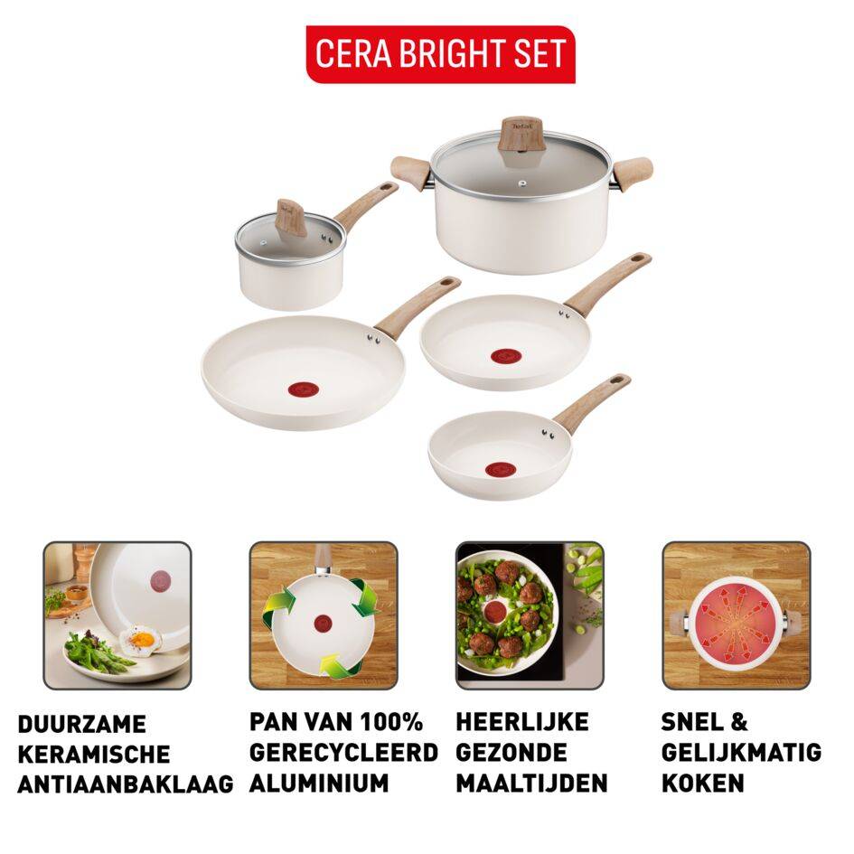 Cera Bright ON 5-delige pannenset