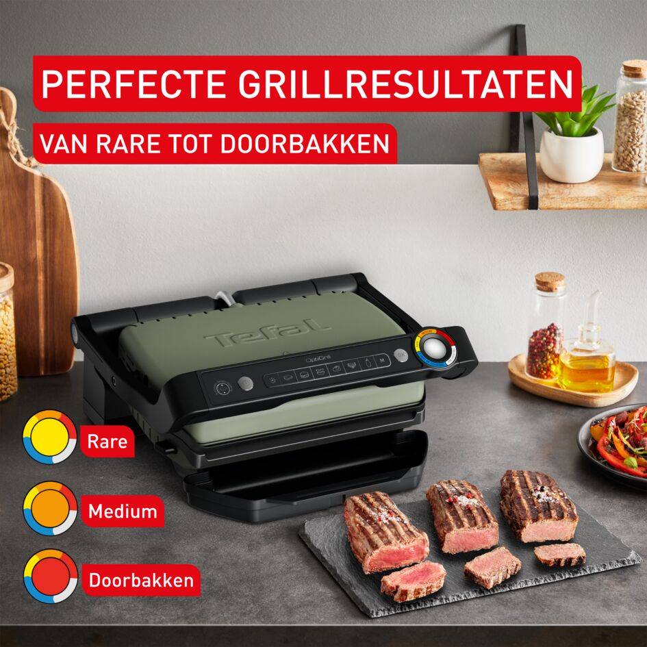 OptiGrill GC71EL Intelligente contactgrill - 6 automatische programma's