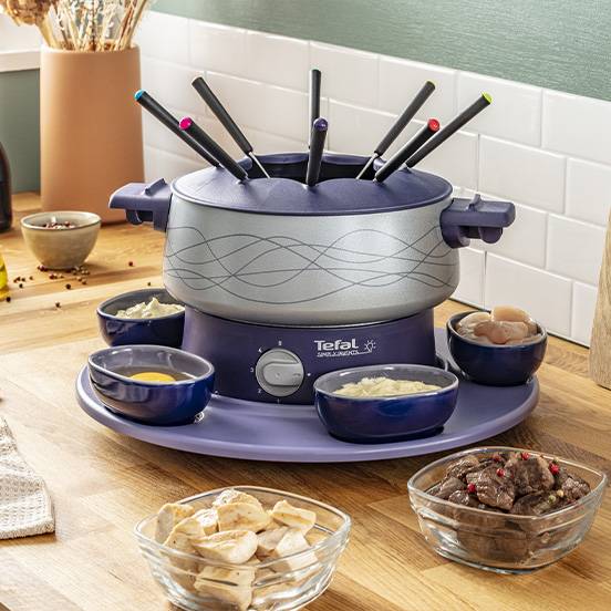 Appareil à Raclette Et Fondue Tefal Quartet – 4-6 Pers – Vert, 800W – Made In France