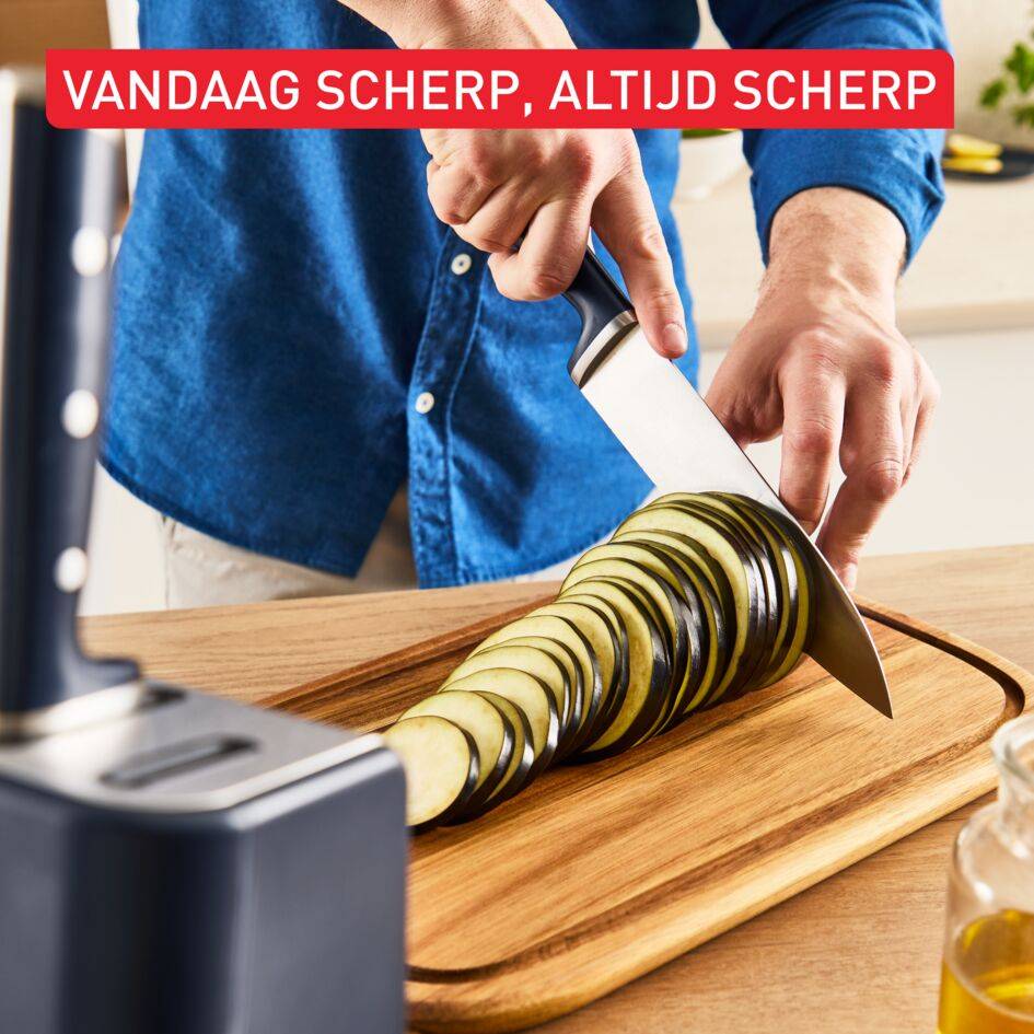 EverSharp Pro K297S244 koksmes 20cm en messenblok met geïntegreerde slijper